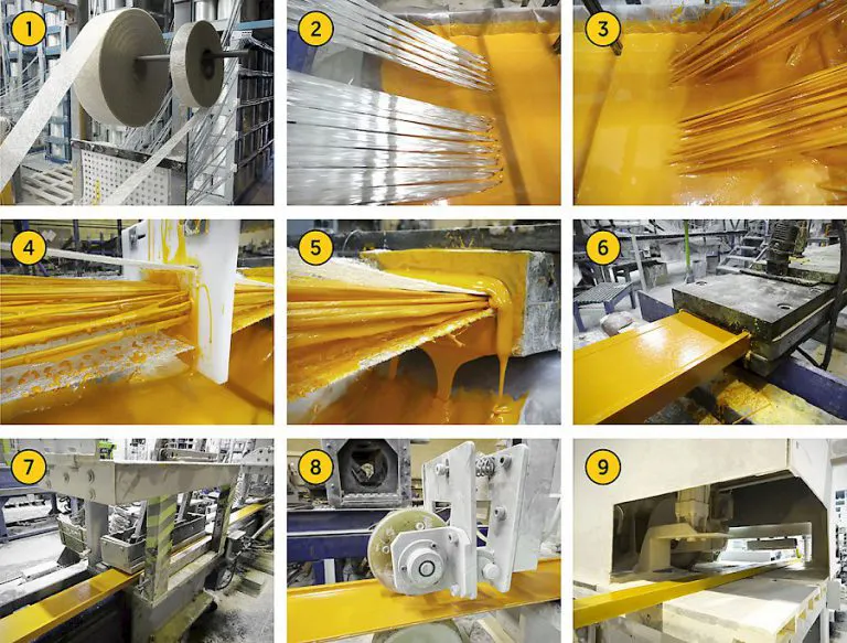 ساخت کامپوزیت FRP به روش پولتروژن