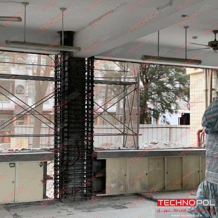 ستون بتنی تقویت شده با ژاکت بتنی