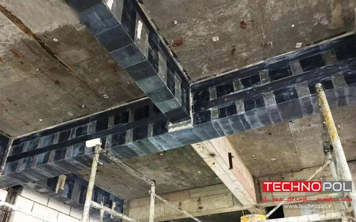 مقاوم سازی تیر بتن مسلح با استفاده از الیاف frp