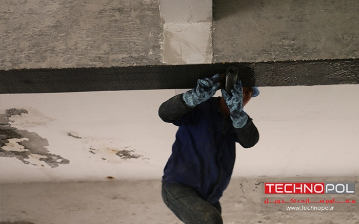 مقاوم سازی خمشی تیر بتنی با استفاده از الیاف FRP