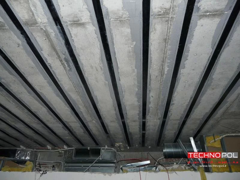 مقاوم سازی دال بتنی یکطرفه با لمینت FRP