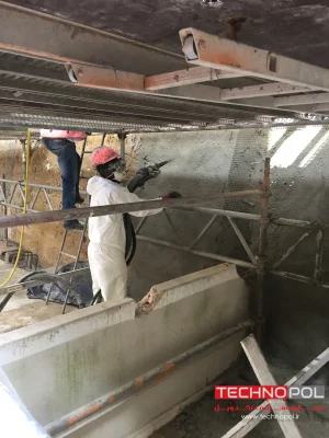 کنترل و رفع نشتی آب به وسیله کامپوزیت FRCM