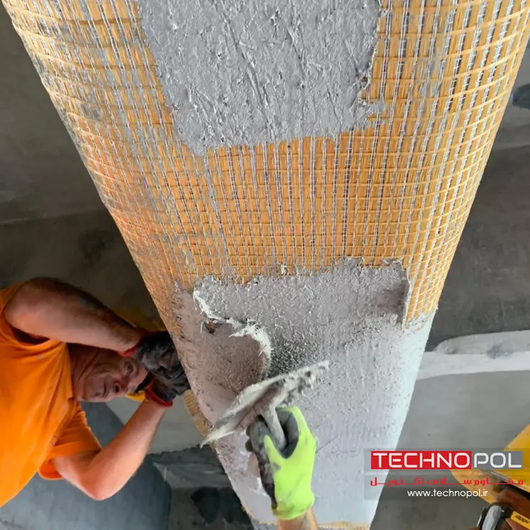 مقاوم سازی تیرچه بتنی به روش کامپوزیت FRCM
