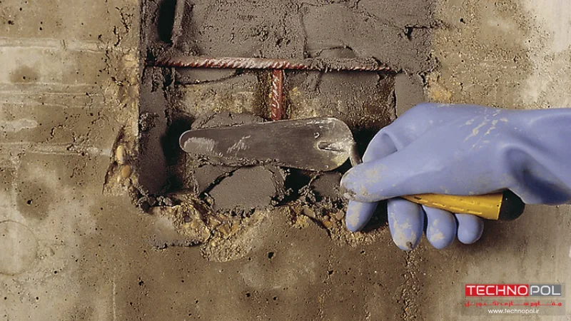 ترمیم بتن تیرچه با ملات ترمیم بتنی به صورت موضعی