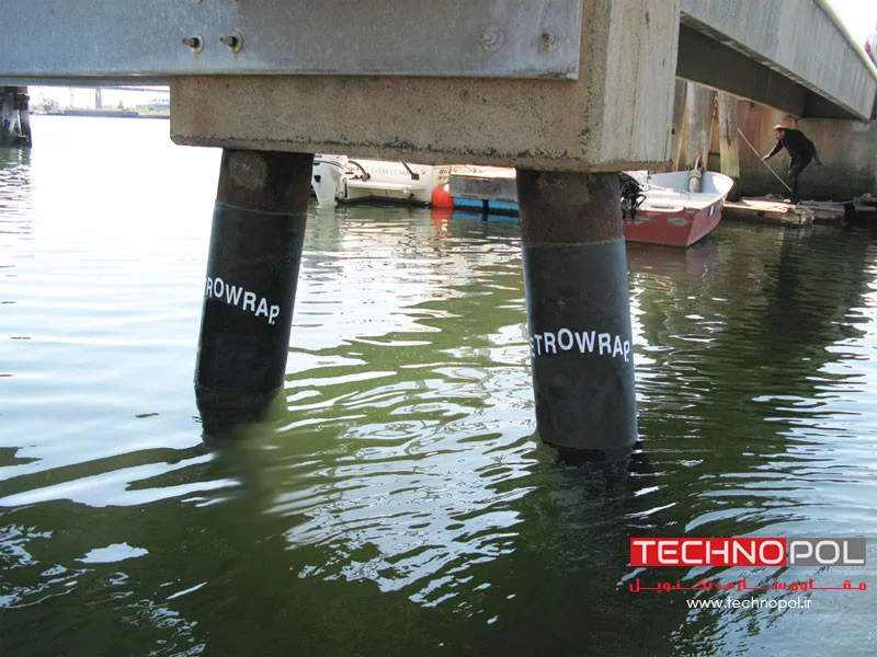 کنترل خوردگی ستون در آب با استفاده از الیاف frp